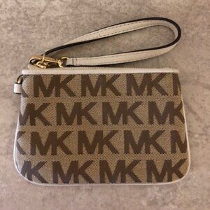 Michael Kors monogrammed wristlet EUC